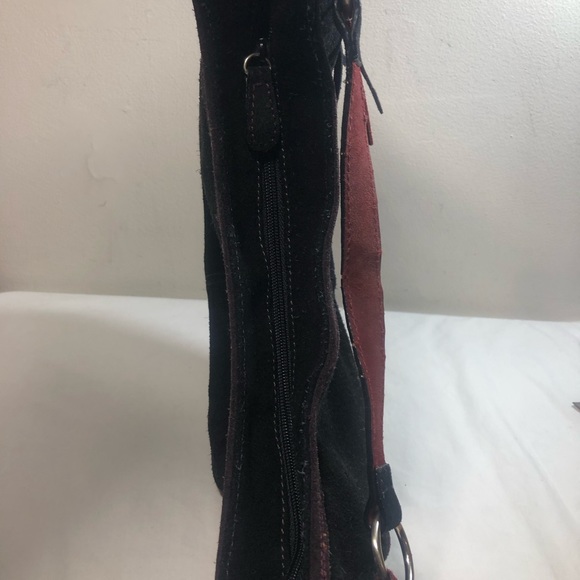 Vintage Hush Puppies Genuine Suede Hobo style purse bag 1980s Throwback - Picture 15 of 16